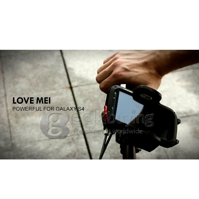 LOVE MEI Weather/Dirt/Shockproof Protective Case for Samsung Galaxy S4 IV i9500 - Gold