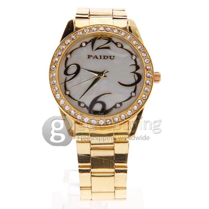 PAIDU XZ 58921 Men's Steel Analog Quartz Wrist Watch - Gold