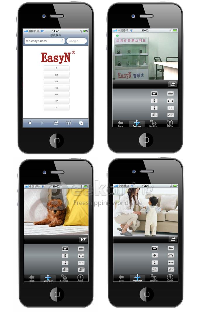 Indoor EasyN F3-M187 P2P 1/4 CMOS 300,000 Pixel 3.6mm Lens IR Night Wireless IP Camera for iPhone Android Phone