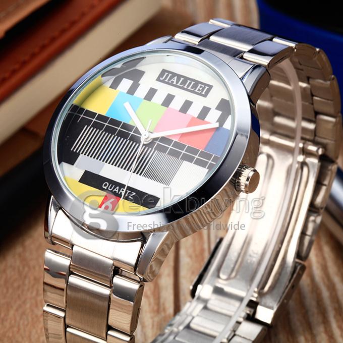 Unisex Analog Alloy Band Quartz Wrist Watch - Silver