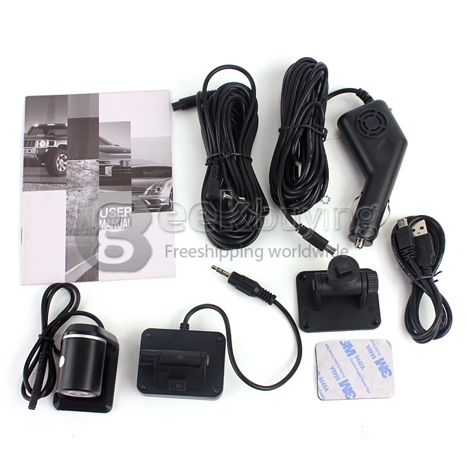 Car DVR Camera New F90G H.264 Full HD 1280x720P 30FPS 2.7Inch Dual Lens G-Sensor GPS Video Recorder