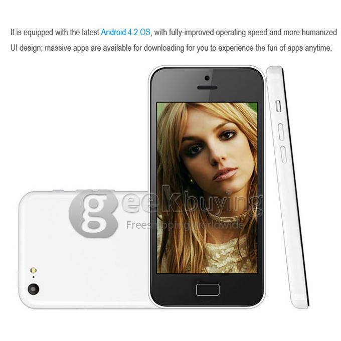 I5C 4.0Inch MTK6572M Dual Core 1.3GHz Smartphone WVGA Capacitive Screen 512MB+4G+2GB 2.0MP Camera Android 4.2 Wifi/GPS - Blue