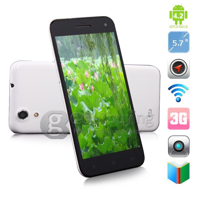 Mpai 809T MTK6582 Quad Core 1.3GHz 5.0inch Android 4.2 Smartphone 1GB RAM 4GB ROM IPS HD Screen Corning II Gorilla glass Ultrathin8.0MPNFC/OTG/Air Gesture with 3G/GPS- White