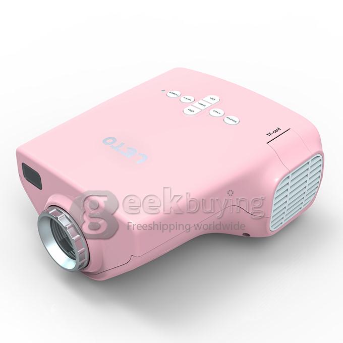 E03 Portable 320*240 Pixels 50 Lumens LED Projector with LCD for Family Education Business White