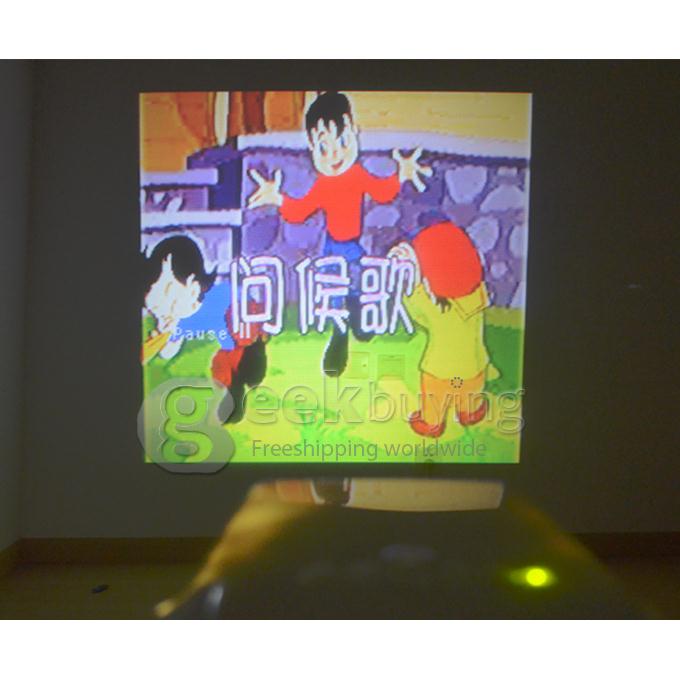 E03 Portable 320*240 Pixels 50 Lumens LED Projector with LCD for Family Education Business White