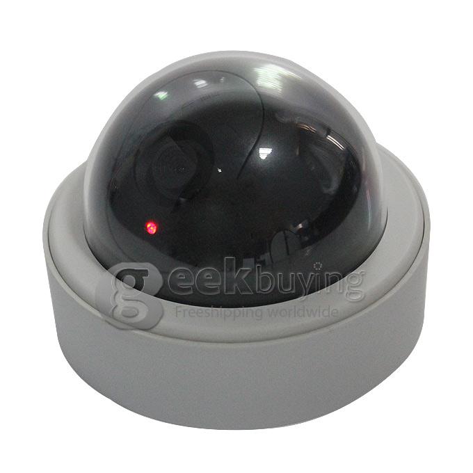 Outdoor/Indoor (2500) Emulational Dummy Security CCTV DVR Camera for Home Security with Red Blinking LED - Black + White
