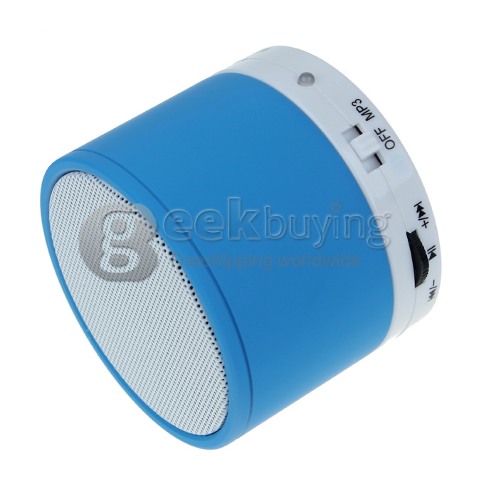 Fashion Portable Rechargeable Wireless Bluetooth 4.0+EDR Portable Mini Speaker with Mic TF for Phone/Mp3/PC - Blue