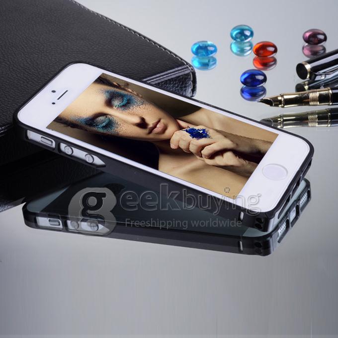Ultra-Thin 0.7mm Aluminum Metal Frame Bumper Case Cover for iPhone 5 5S - Silver