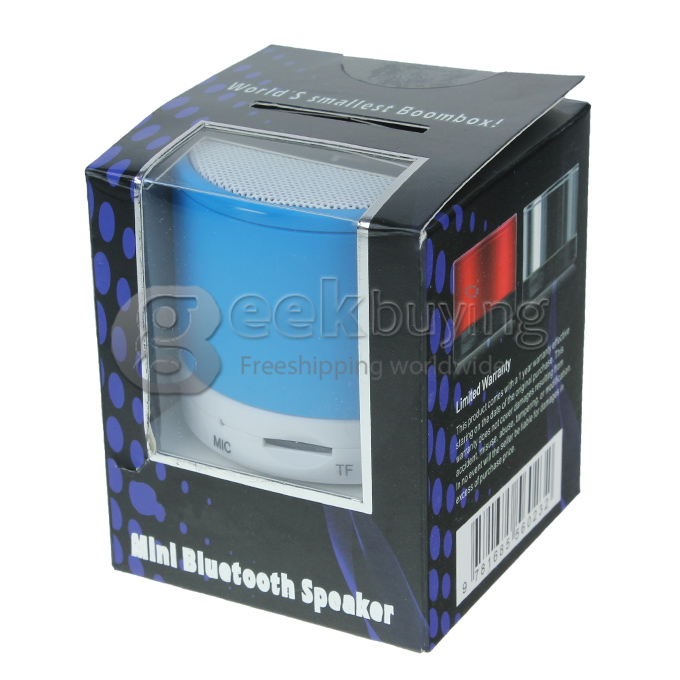 Fashion Portable Rechargeable Wireless Bluetooth 4.0+EDR Portable Mini Speaker with Mic TF for Phone/Mp3/PC - Blue