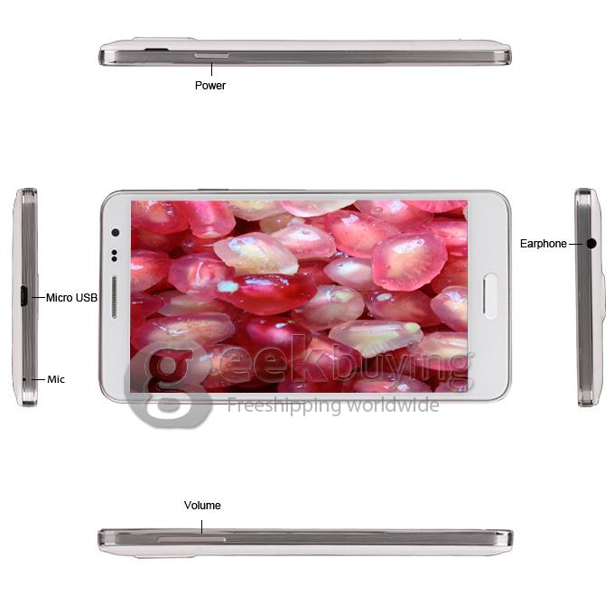 Star N8000 5.5Inch IPS QHD Screen MTK6582 Quad Core 1.3GHz SmartPhone 1GB/4GB 8.0MP Camera Android 4.2 3G/GPS/Air Gesture - White