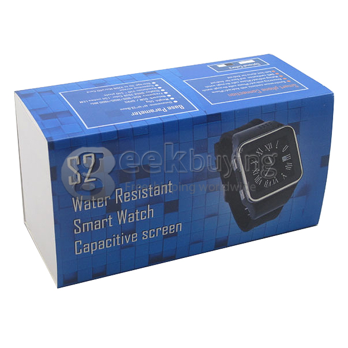 S2 1.54 Inch Touch Screen Watch Phone Smart Watches for Android IOS Sync Phonebook,Call,SMS,Anti Lost - White