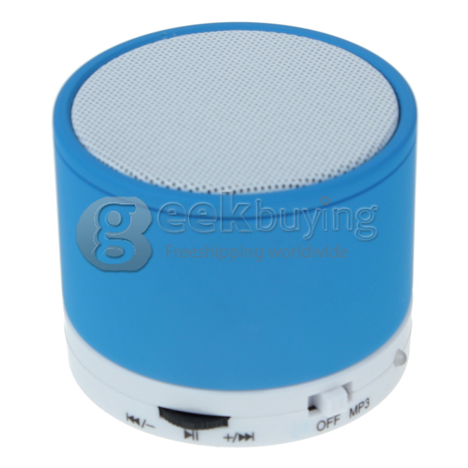 Fashion Portable Rechargeable Wireless Bluetooth 4.0+EDR Portable Mini Speaker with Mic TF for Phone/Mp3/PC - Blue