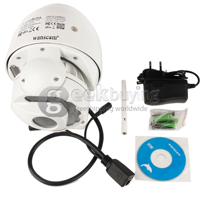Outdoor Wanscam HW0025 720P Wireless 3X Optical Zoom IP PTZ Camera 40M IR Nightvision with Motion Detection P2P PNP IR-Cut for iPhone Android Phone