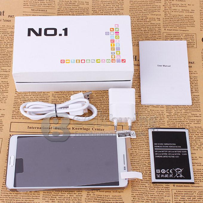 NO.1 N3 5.7Inch IPS HD Screen MTK6589 Quad Core 1.5GHz 1GB+8GB 12.6MP Camera Android 4.2 Air gesture/Eye induction/OTG/write with 3G/GPS - White