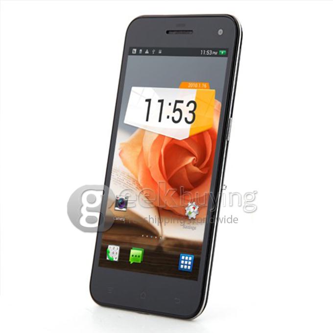 JIAKE JK10 MTK6582 Quad Core 1.3GHz 5.0Inch Gorilla Glass OGS Screen Android4.2 1GB+4GB NFC/OTG/3G/GPS Smartphone - Black