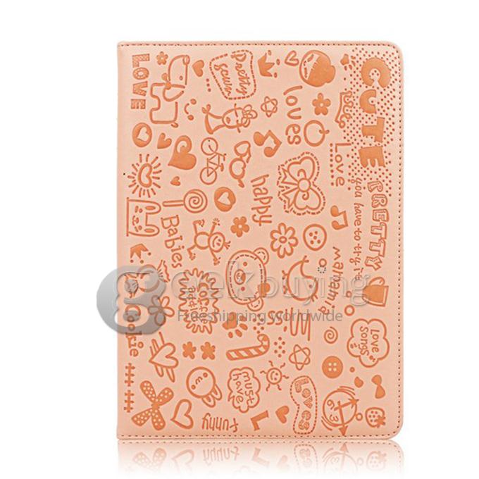 Magic Girl Pattern Ultrathin Leather Case Cover Stand Holder for Retina iPad Mini/iPad Mini 2 - Pink