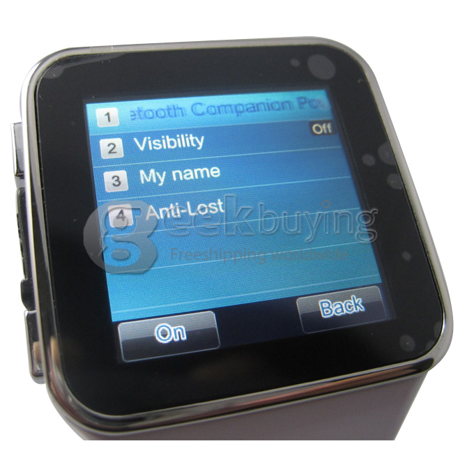 S2 1.54 Inch Touch Screen Watch Phone Smart Watches for Android IOS Sync Phonebook,Call,SMS,Anti Lost - White