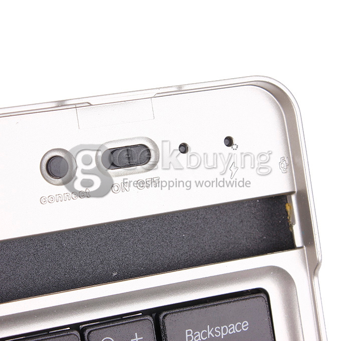 New Aluminum Wireless Bluetooth Keyboard Case Cover for Google Nexus 7 2nd - Black