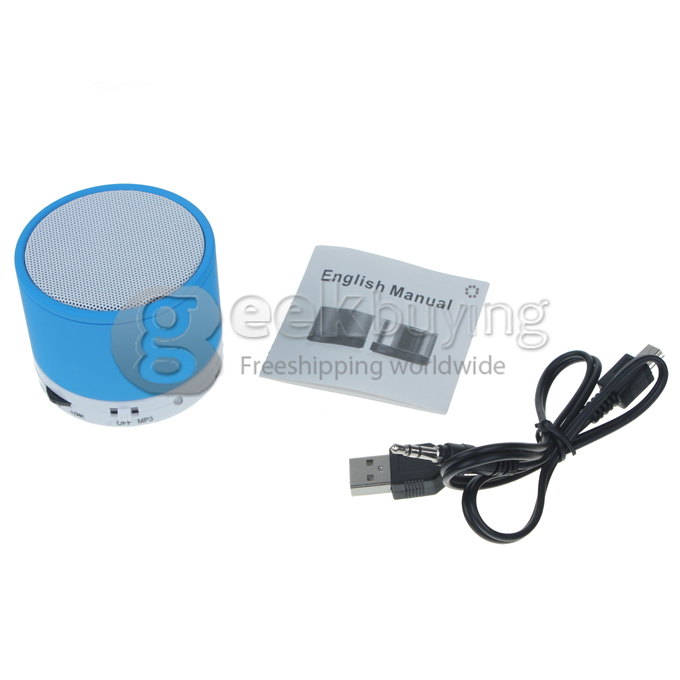Fashion Portable Rechargeable Wireless Bluetooth 4.0+EDR Portable Mini Speaker with Mic TF for Phone/Mp3/PC - Blue