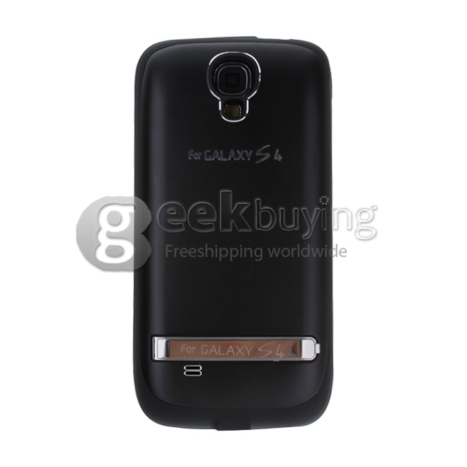 3200mAH External Backup Battery Charger Case with Stand for Samsung Galaxy S4 i9500 - Black
