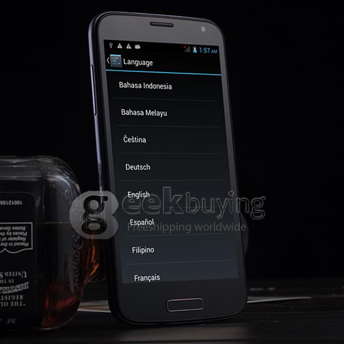 W500 5.0inch IPS FWVGA Capacitive Screen MTK6582 Quad Core 1.3GHz Smartphone 512MB/4GB 5.0MP Camera Android4.2 3G/GPS - Black