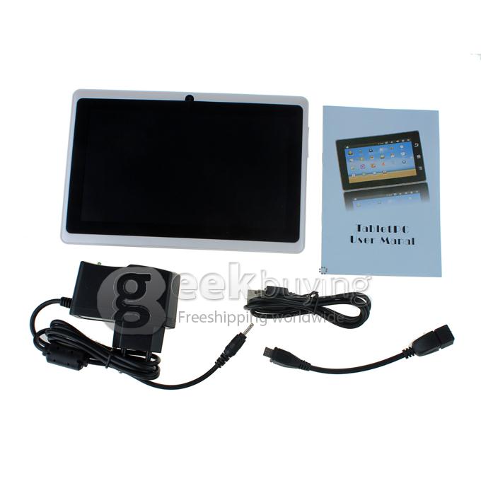 Q88pro Allwinner A23 1.2GHz 7 inch Tablet PC Android 4.2 Dual Core Capacitive Touch Screen 800*480 512MB/4GB - White