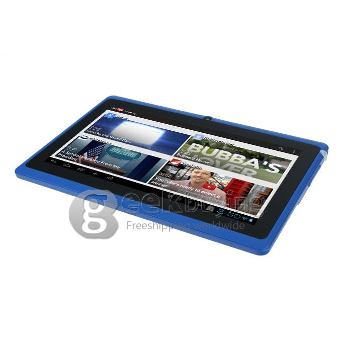 Q88pro Allwinner A23 Dual Core 7 Inch Android 4.2 OS Tablet PC 512MB RAM 4GB ROM Capacitive Touch Screen 800*480 - Blue