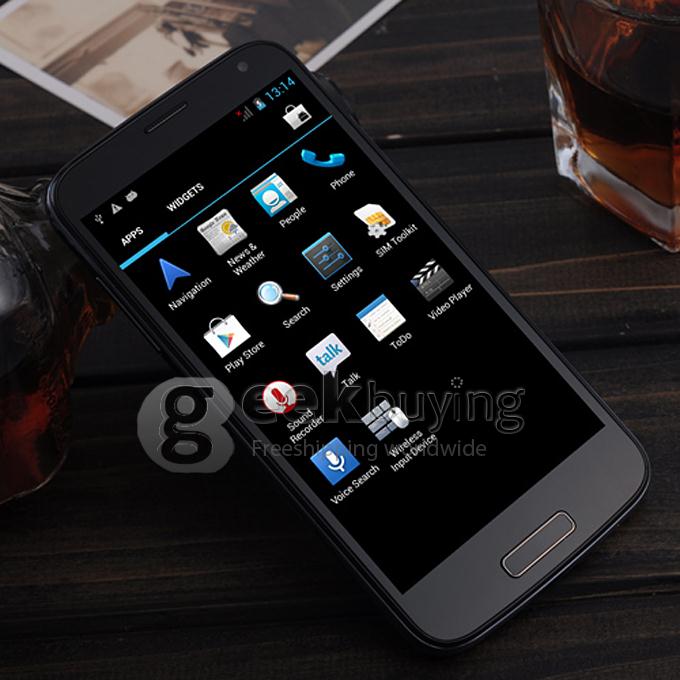 W500 5.0inch IPS FWVGA Capacitive Screen MTK6582 Quad Core 1.3GHz Smartphone 512MB/4GB 5.0MP Camera Android4.2 3G/GPS - Black