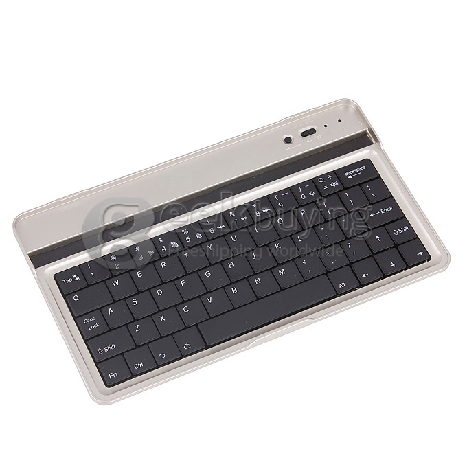 New Aluminum Wireless Bluetooth Keyboard Case Cover for Google Nexus 7 2nd - Black