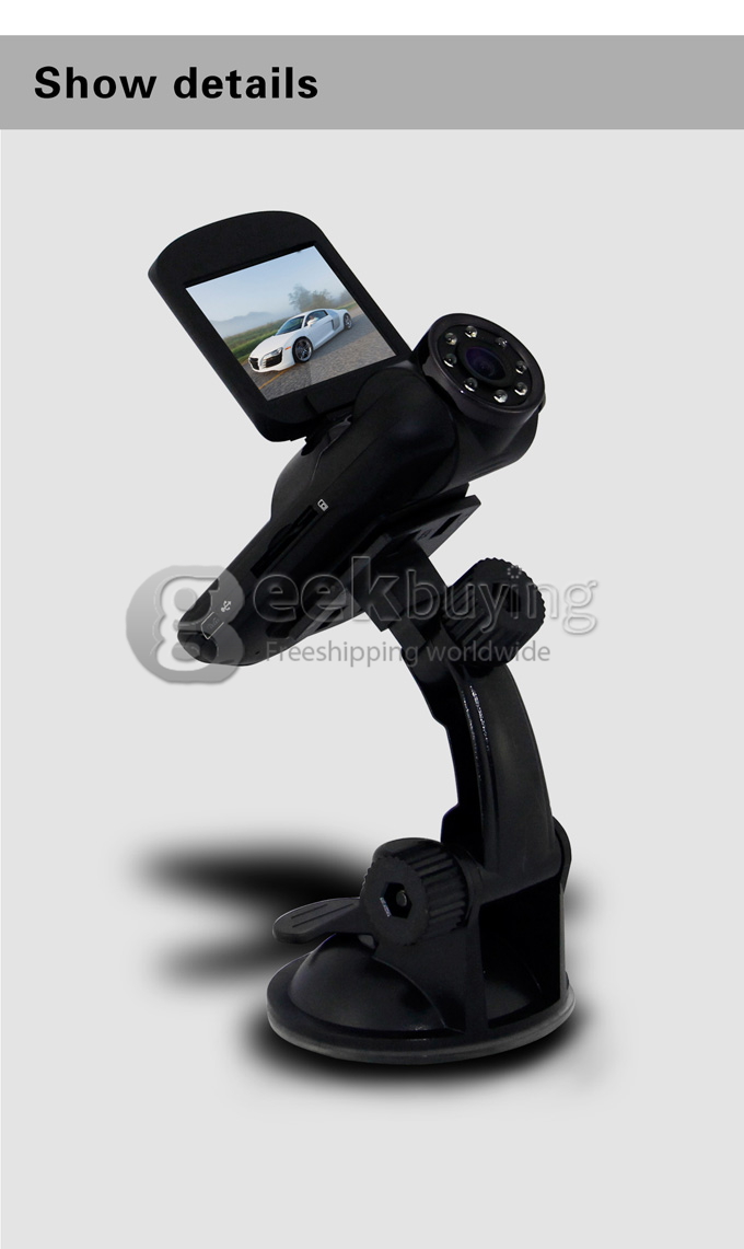 Car DVR F8000 Ambarella H.264 1080P 1920*1080P 30fps 2.0 Inch Screen 140 Degrees Wide Angle Lens with Night Vision and Motion Detection