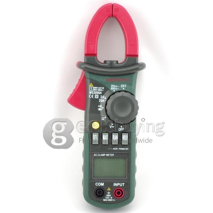 MASTECH MS2008A Mini Digital Display Clamp Meter For AC/DC Current Voltage Tester