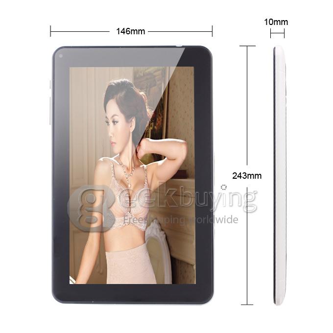 T923 Allwinner A23 Dual Core 9 Inch Android 4.2 OS Tablet PC 512MB RAM 8GB ROM Capacitive Touch Screen 800*480 - White