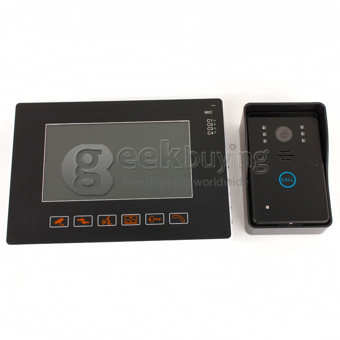 SY901MJ11 9' Video Door Phone Doorbell Intercom Kit, with SD Card Picture Record,Taking Photo (1 Camera To 1 Monitor)