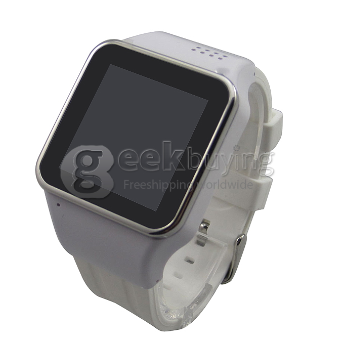 S2 1.54 Inch Touch Screen Watch Phone Smart Watches for Android IOS Sync Phonebook,Call,SMS,Anti Lost - White