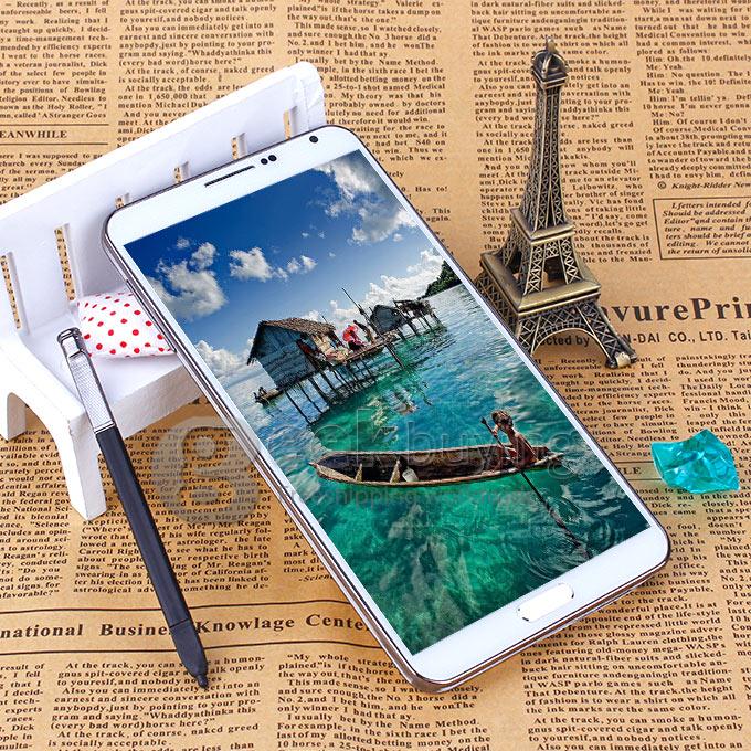 NO.1 N3 5.7Inch IPS HD Screen MTK6589 Quad Core 1.5GHz 1GB+8GB 12.6MP Camera Android 4.2 Air gesture/Eye induction/OTG/write with 3G/GPS - White
