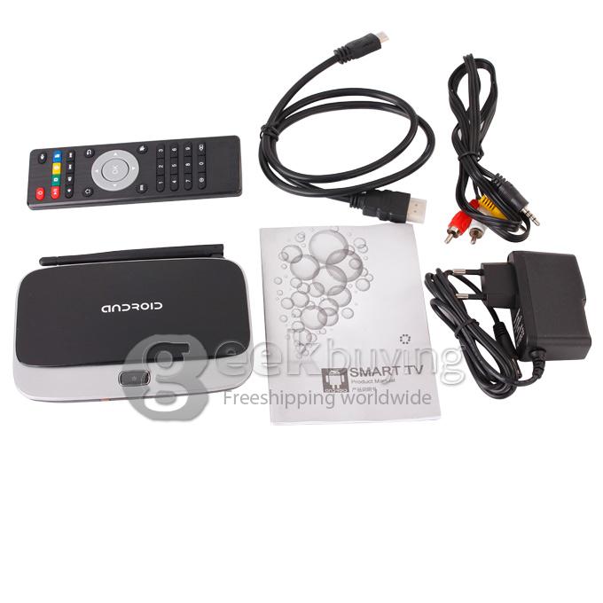 CS918 TV BOX RK3188T Bluetooth V4.0 External Wifi Antenna Ethernet Port Android 4.2 OS - Black