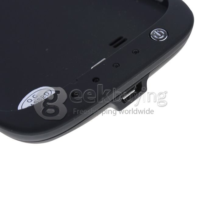 3200mAH External Backup Battery Charger Case with Stand for Samsung Galaxy S4 i9500 - Black
