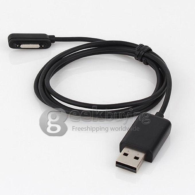 Magnetic Charger Adapter USB Cable for Sony L39h Xperia Z1 - Black