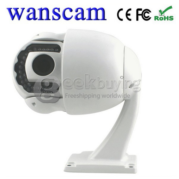 Outdoor Wanscam HW0025 720P Wireless 3X Optical Zoom IP PTZ Camera 40M IR Nightvision with Motion Detection P2P PNP IR-Cut for iPhone Android Phone