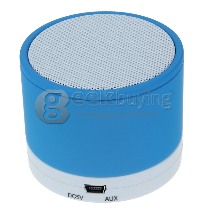 Fashion Portable Rechargeable Wireless Bluetooth 4.0+EDR Portable Mini Speaker with Mic TF for Phone/Mp3/PC - Blue