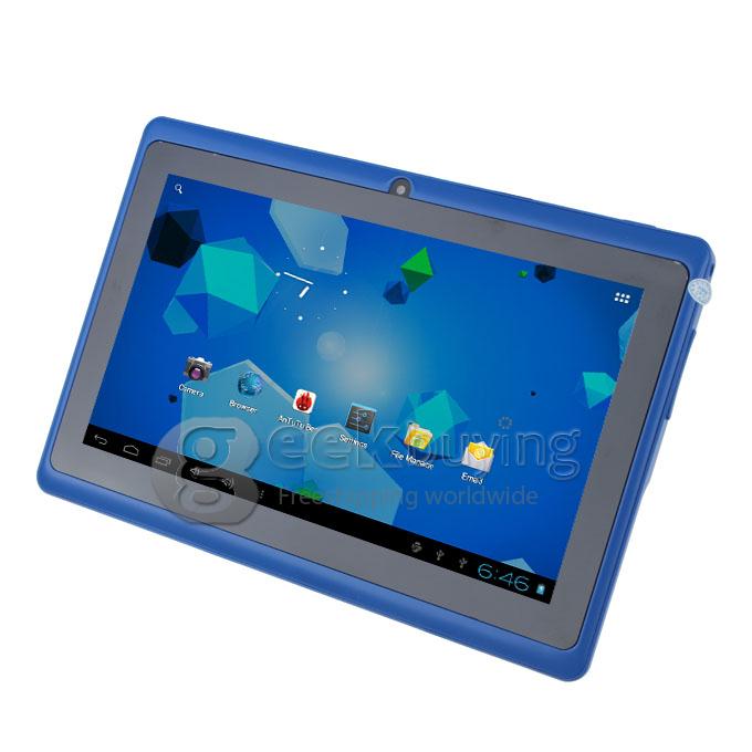 Q88pro Allwinner A23 Dual Core 7 Inch Android 4.2 OS Tablet PC 512MB RAM 4GB ROM Capacitive Touch Screen 800*480 - Blue