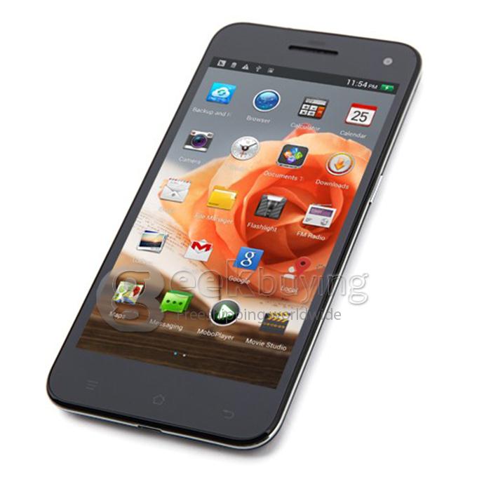 JIAKE JK10 MTK6582 Quad Core 1.3GHz 5.0Inch Gorilla Glass OGS Screen Android4.2 1GB+4GB NFC/OTG/3G/GPS Smartphone - Black
