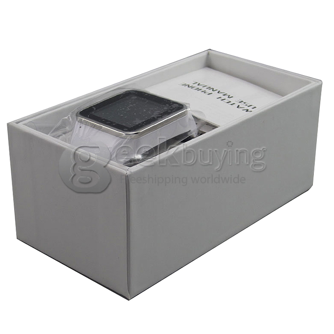 S2 1.54 Inch Touch Screen Watch Phone Smart Watches for Android IOS Sync Phonebook,Call,SMS,Anti Lost - White