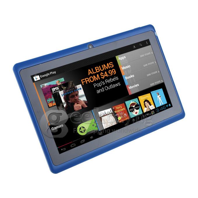 Q88pro Allwinner A23 Dual Core 7 Inch Android 4.2 OS Tablet PC 512MB RAM 4GB ROM Capacitive Touch Screen 800*480 - Blue