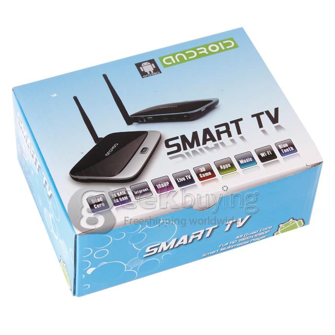 CS918 TV BOX RK3188T Bluetooth V4.0 External Wifi Antenna Ethernet Port Android 4.2 OS - Black