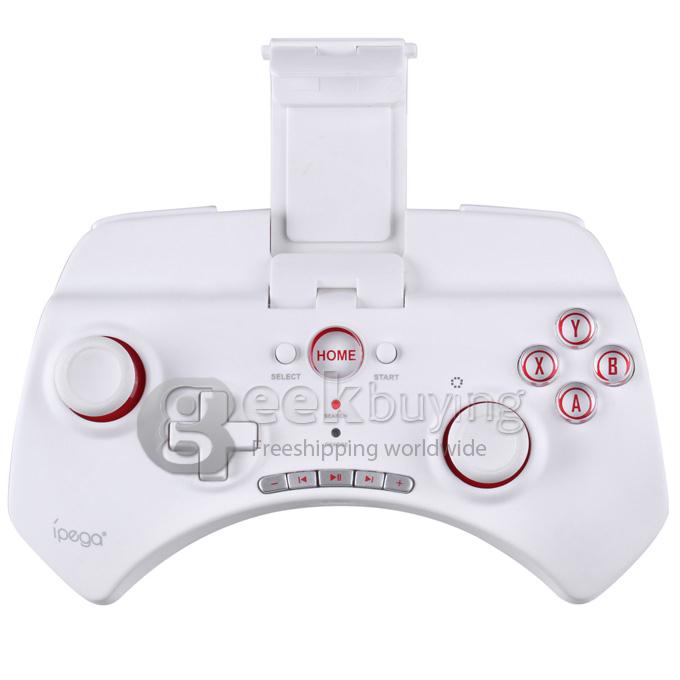 IPEGA PG-9025 Rechargeable Multimedia Bluetooth Controller with Telescopic Stand for iPod iPhone iPad Android PC Games - White