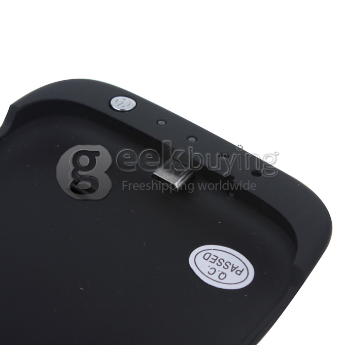 3200mAH External Backup Battery Charger Case with Stand for Samsung Galaxy S4 i9500 - Black