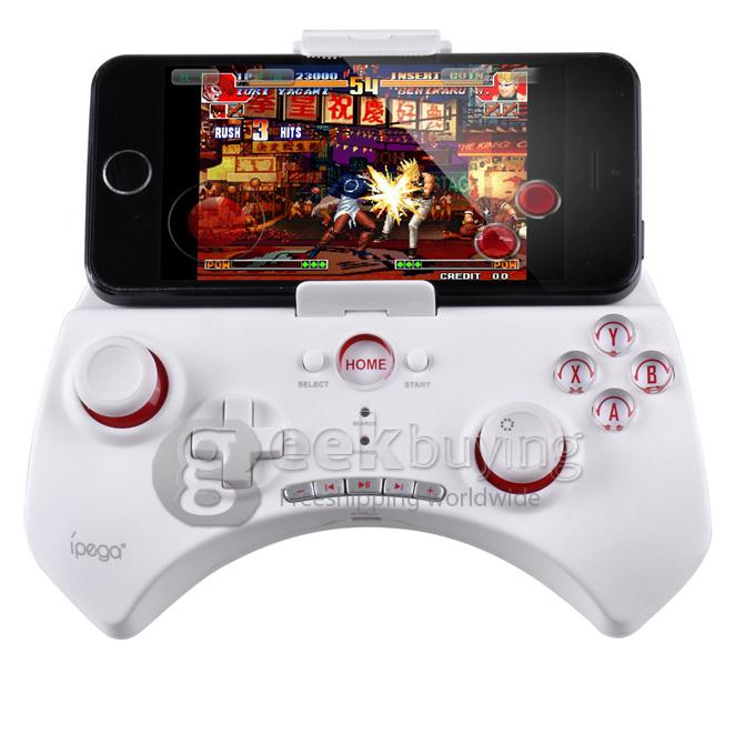 IPEGA PG-9025 Rechargeable Multimedia Bluetooth Controller with Telescopic Stand for iPod iPhone iPad Android PC Games - White