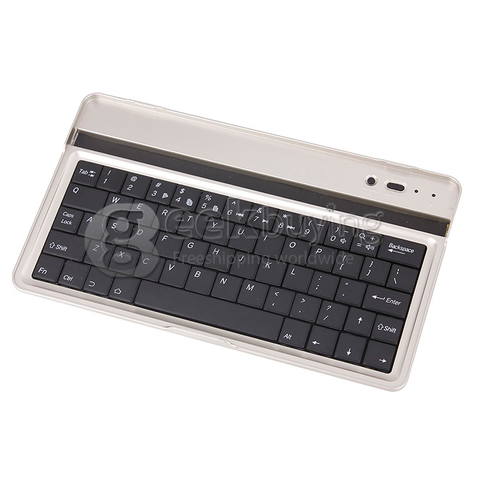 New Aluminum Wireless Bluetooth Keyboard Case Cover for Google Nexus 7 2nd - Black