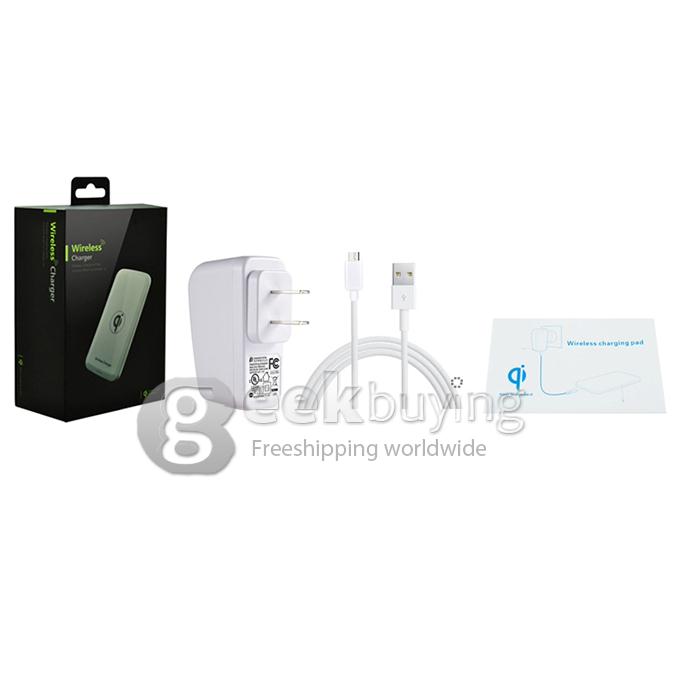 T100 New Wireless Charging Pad Qi-Enabled USB Charger Phone Charger for All Qi Compatible Devices - White